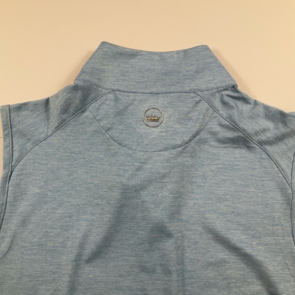 PETER MILLAR MENS STEALTH PERFORMANCE 1/4 ZIP VEST, CHANNEL BLUE, NWT $125, S - Picture 9 of 13